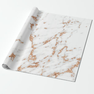Papier Cadeau Marbre blanc de Carrare d'or de parties