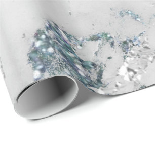 Papier Cadeau Marbre blanc gris argenté Gris Gris Gris Parties s