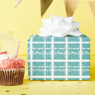 Papier Cadeau Marbre bleu clair motif élégant moderne