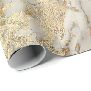 Papier Cadeau Marbre Champaigne Or Gris Gris Gris Métal Gris