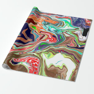 Papier Cadeau Marbre coloré pour peindre Anniversaire
