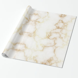 Papier Cadeau Marbre de la Veine d'or blanche