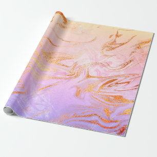 Papier Cadeau Marbre holographique moderne et parties scintillan