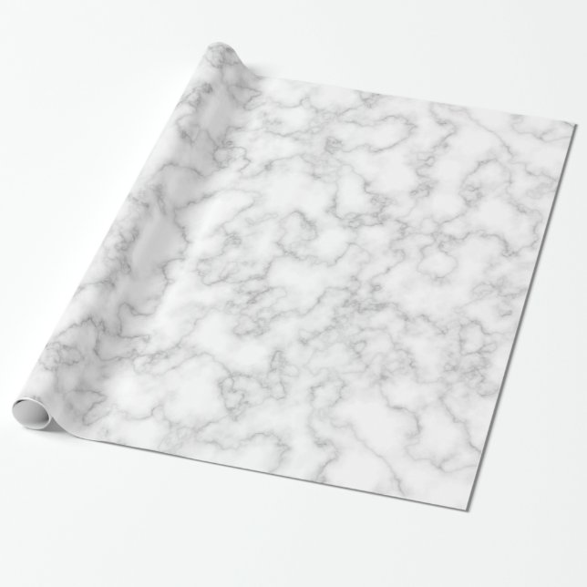Papier Cadeau Marbre Motif gris blanc marbré Pierre Arrière - pl (Déroulé)