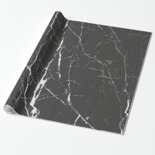Papier Cadeau Marbre noir et gris clair Motif