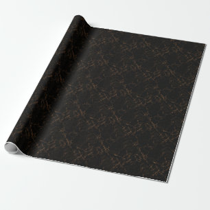 Papier Cadeau Marbre noir luxueux : Texture élégante
