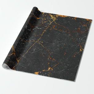 Papier Cadeau Marbre noir texture arrière - plan, marbre nature