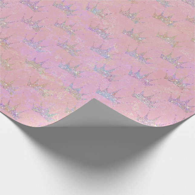 Papier Cadeau Marbre olographe de remous de rose de couronne de (Coin)