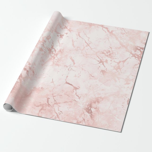 Papier Cadeau marbre rose (Déroulé)