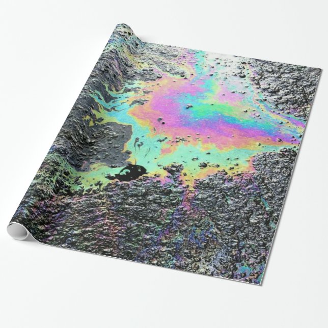 Papier Cadeau Marche à huile arc-en-ciel (Déroulé)