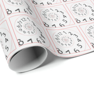 Papier Cadeau Marches de temps sur le papier d'emballage