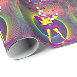 Papier Cadeau Mardi Gras Carnival Jester