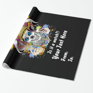 Papier Cadeau Mardi Gras Fête Anniversaire Anniversaire Surprise