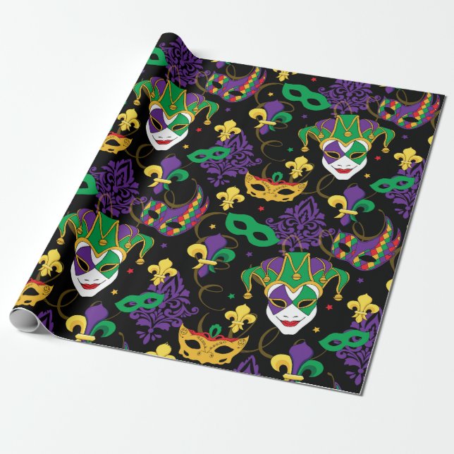 Papier Cadeau Mardi gras Mardi Mardi Gras Carnaval (Déroulé)