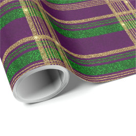 Papier Cadeau Mardi Gras Plaid