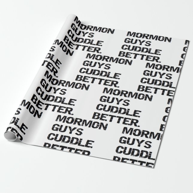 Papier Cadeau Mari ami Noël Anniversaire Mormon Guys (Déroulé)