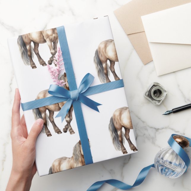 Papier Cadeau Mariage à la ferme animale cheval  (Cadeaux)