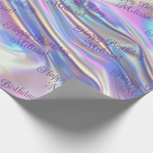Papier Cadeau Mariage Anniversaire Naissance Tissu Iridescent