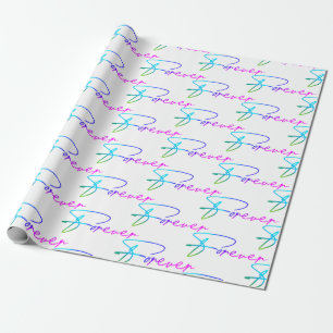 Papier Cadeau Mariage Arc-en-ciel pour l'emballage de script