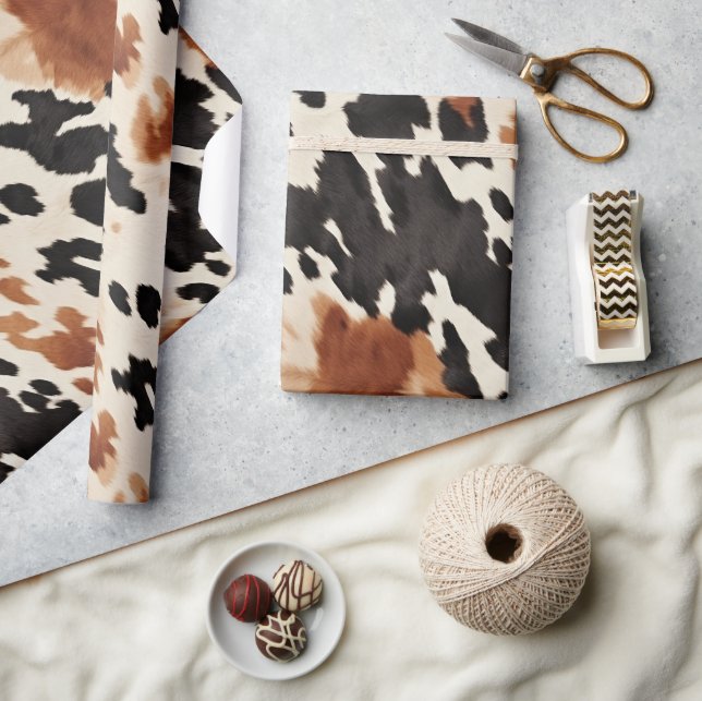 Papier Cadeau Mariage Brown à la crème noire (Artisanat)