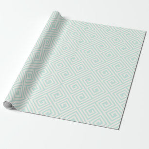 Papier Cadeau Mariage chic principal grec de menthe moderne