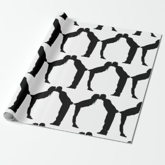 PAPIER CADEAU MARIAGE COUPLE KISS WRAPPER PAPIER