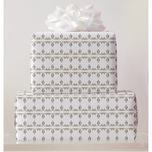 Papier Cadeau Mariage de dégradé d'or incorporé en 3D néoclassiq