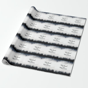 Papier Cadeau Mariage de la nature de la forêt d'épinette brune