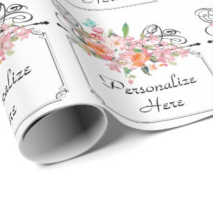 Papier Cadeau Mariage de la penderie fleurie victorienne