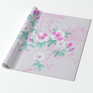 PAPIER CADEAU MARIAGE DE L'ANNIVERSAIRE FLORAL DE L'AQUA DE ROSE