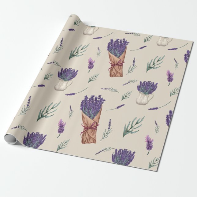 Papier Cadeau Mariage de lavande, Fête des mariées, Enveloppe ca (Déroulé)