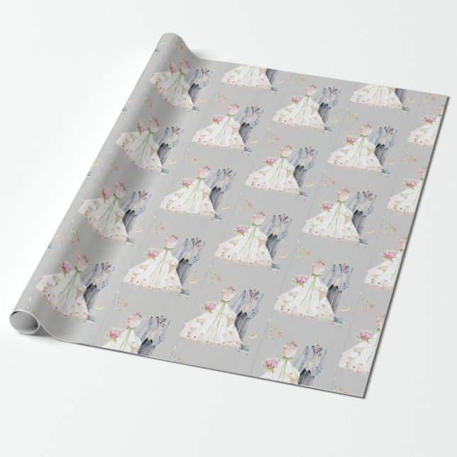 Papier Cadeau Mariage de mariée et de chambre (Déroulé)