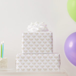 Papier Cadeau Mariage de mariée et de chambre sur mesure Pastel 