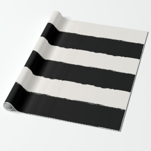 Papier Cadeau Mariage de motif de rayures de vanille et de bord