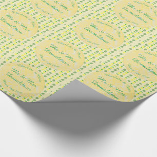 Papier Cadeau Mariage d'été tropical Ananas et Palm Feuille