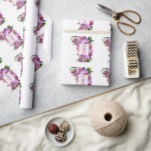 Papier Cadeau Mariage d'orchidées florales