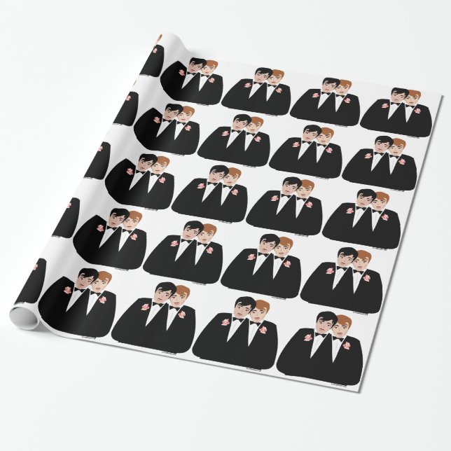 Papier Cadeau Mariage Gay Grooms (Déroulé)
