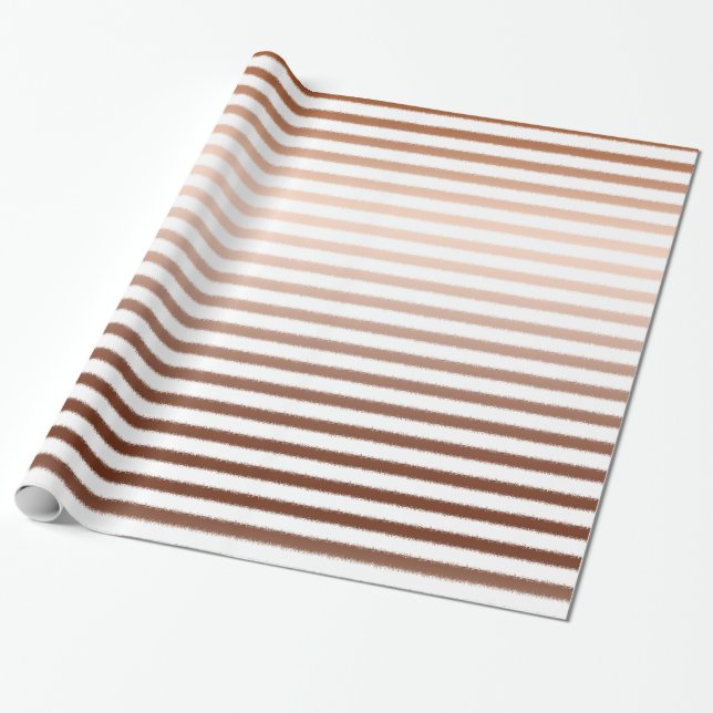 Papier Cadeau Mariage Rayures Ombre Bronze Or (Déroulé)