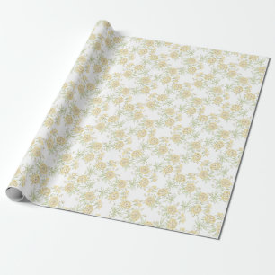 Papier Cadeau Mariage Rose Jaune