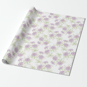 Papier Cadeau Mariage Rose Violette Lavande
