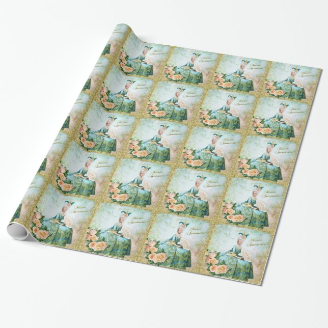 Papier cadeau Marie Antoinette Jardin d'émeraude (Déroulé)