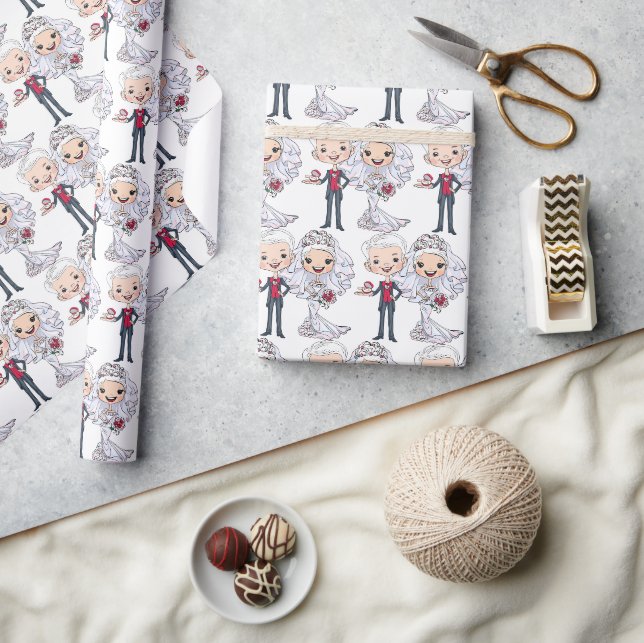 Papier Cadeau Mariée Ou Mariage (Artisanat)
