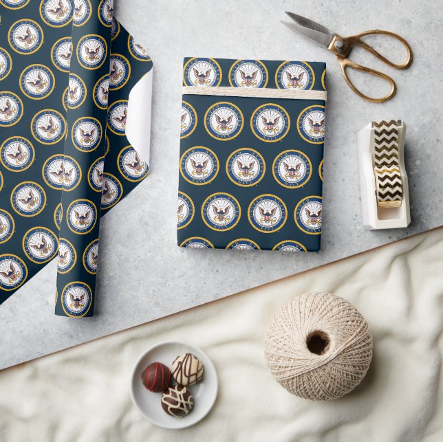 Papier Cadeau Marine américaine | Emblème de la marine (Artisanat)