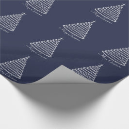 Papier Cadeau Marine d'arbre argenté de papier d'emballage de