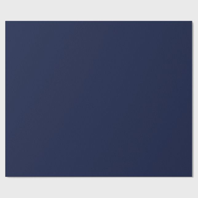 Papier Cadeau Marine de Noël, marine solide, marine profonde, ma (Plat)