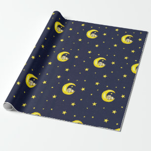 Papier Cadeau Marine et Gold Twinkle Little Stars