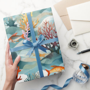 Papier Cadeau Marine sous-marine