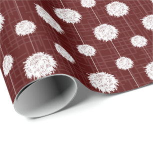 Papier Cadeau Maroon Pom-pom girl Pom Motif