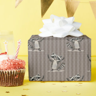 Papier Cadeau Marron raton laveur normal échelle pour l'artisana
