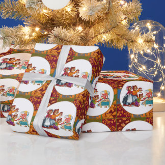 Papier Cadeau Masha et 3 ours